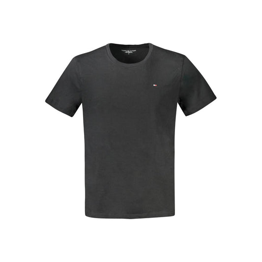 Camiseta negra de algodón para hombre