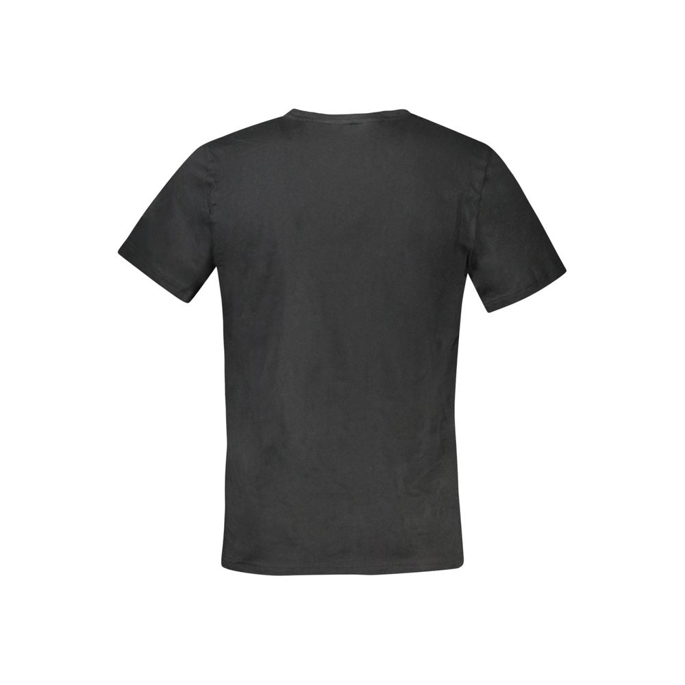 Camiseta negra de algodón para hombre