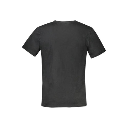 Camiseta negra de algodón para hombre