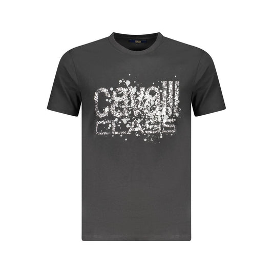 Camiseta negra de algodón para hombre