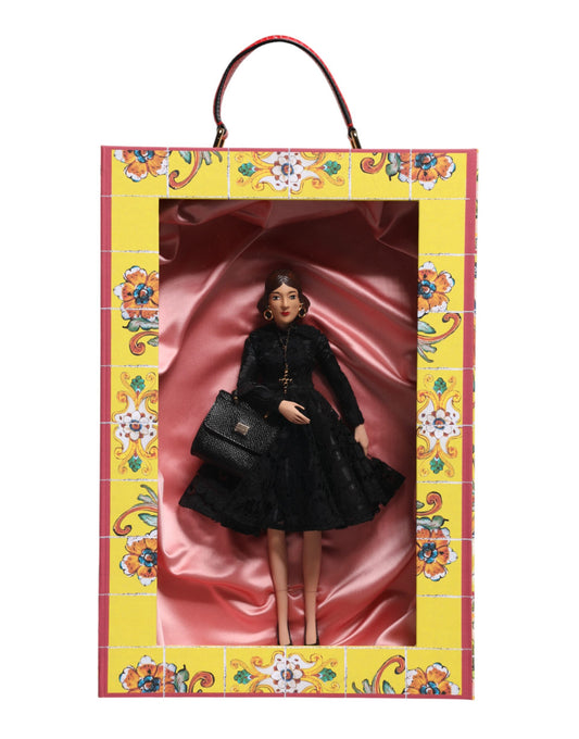 Black Dress Ceramic Porcelain Fashion Leather Sicily Dolls