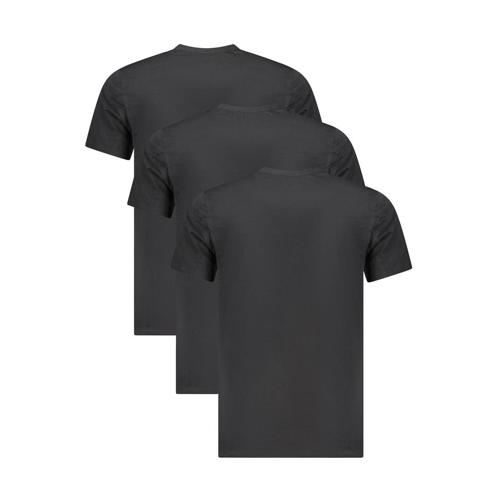 Camiseta negra de algodón para hombre