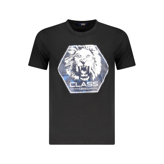 Camiseta negra de algodón para hombre