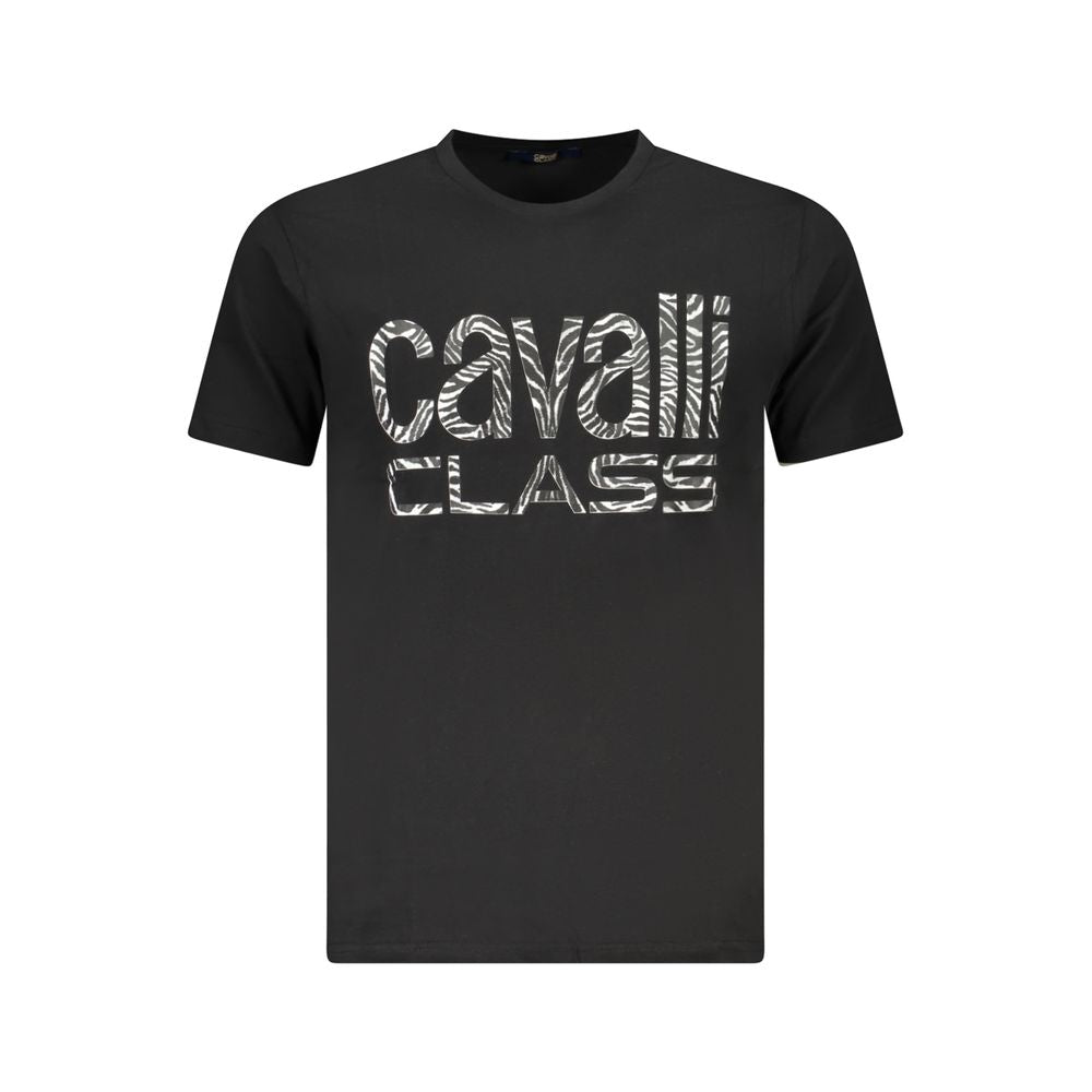 Camiseta negra de algodón para hombre