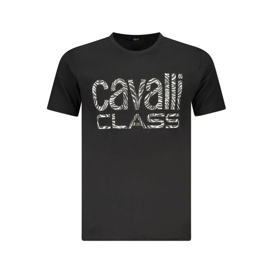 Camiseta negra de algodón para hombre