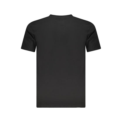 Camiseta negra de algodón para hombre