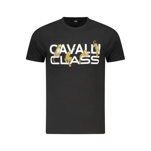 Camiseta negra de algodón para hombre
