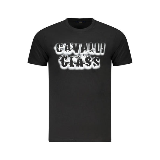 Camiseta negra de algodón para hombre