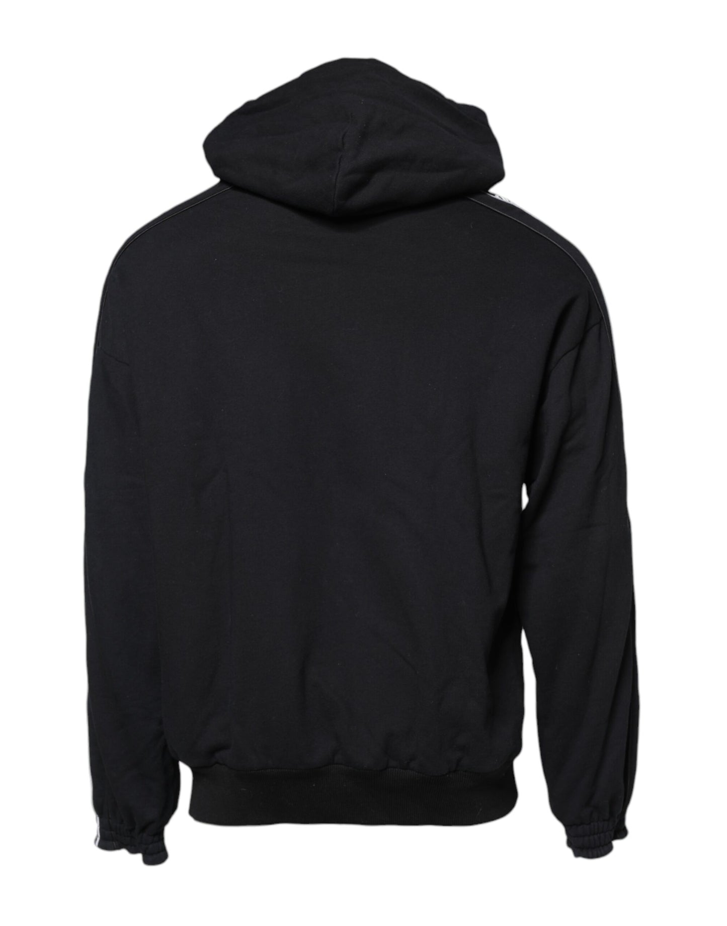 Sudadera con capucha y logotipo de algodón negro