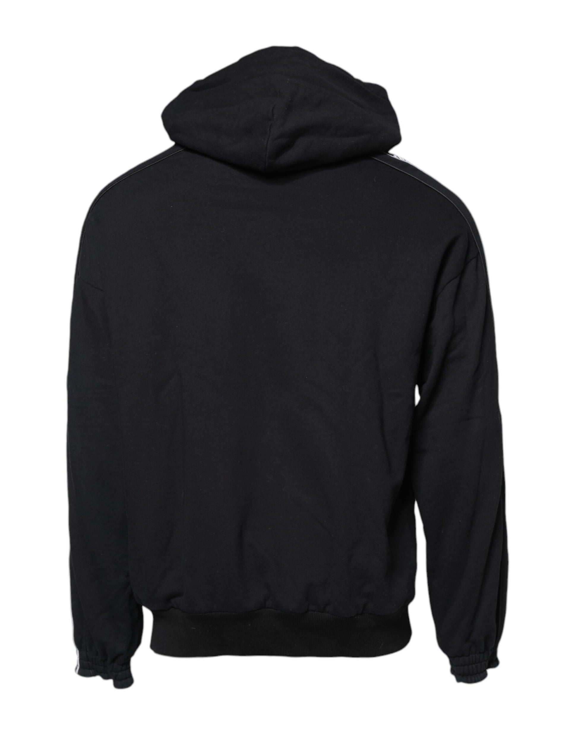 Sudadera con capucha y logotipo de algodón negro