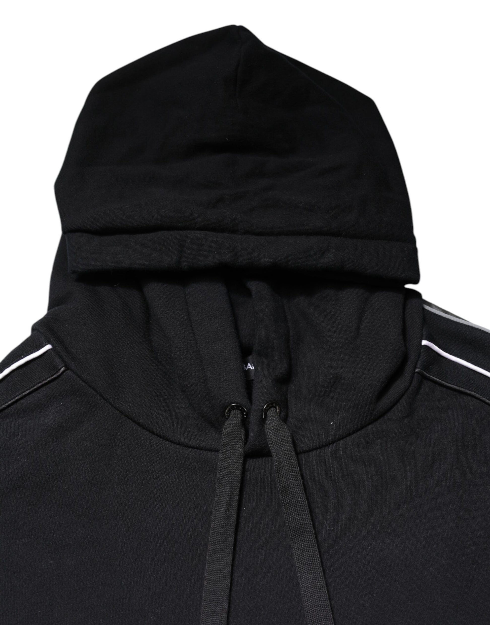 Sudadera con capucha y logotipo de algodón negro