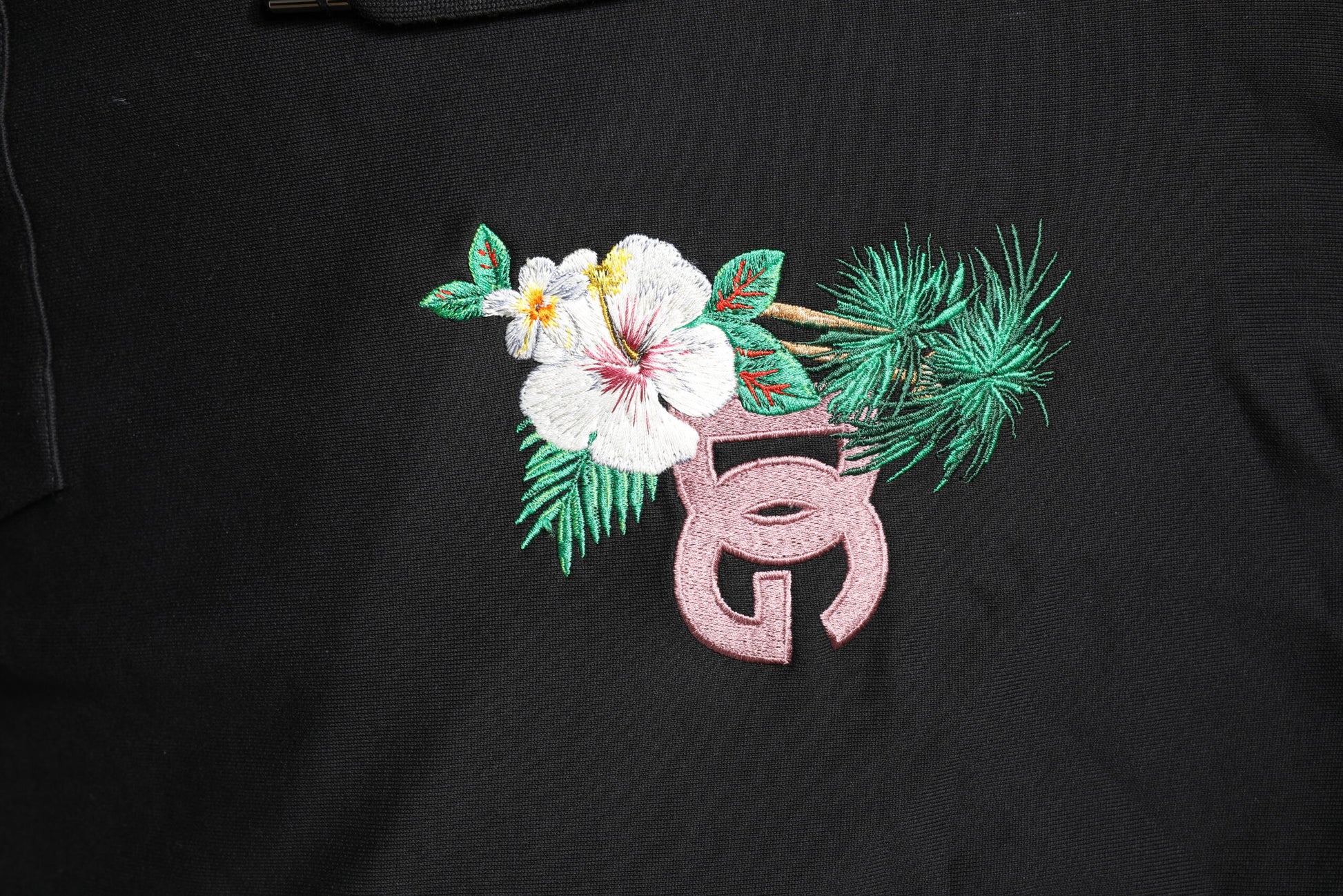 Black Embroidery Hooded Sweatshirt Sweater