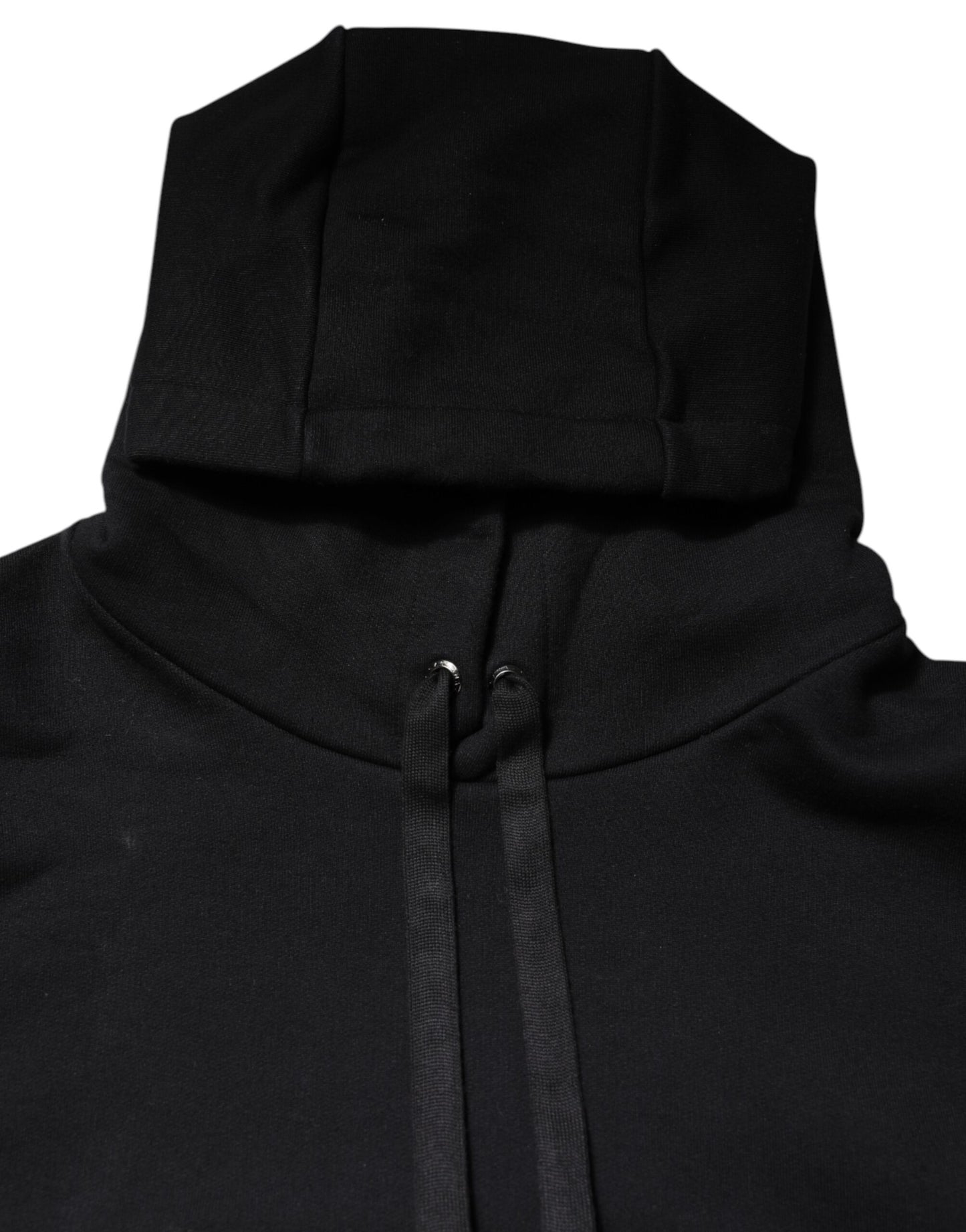 Black Embroidery Hooded Sweatshirt Sweater