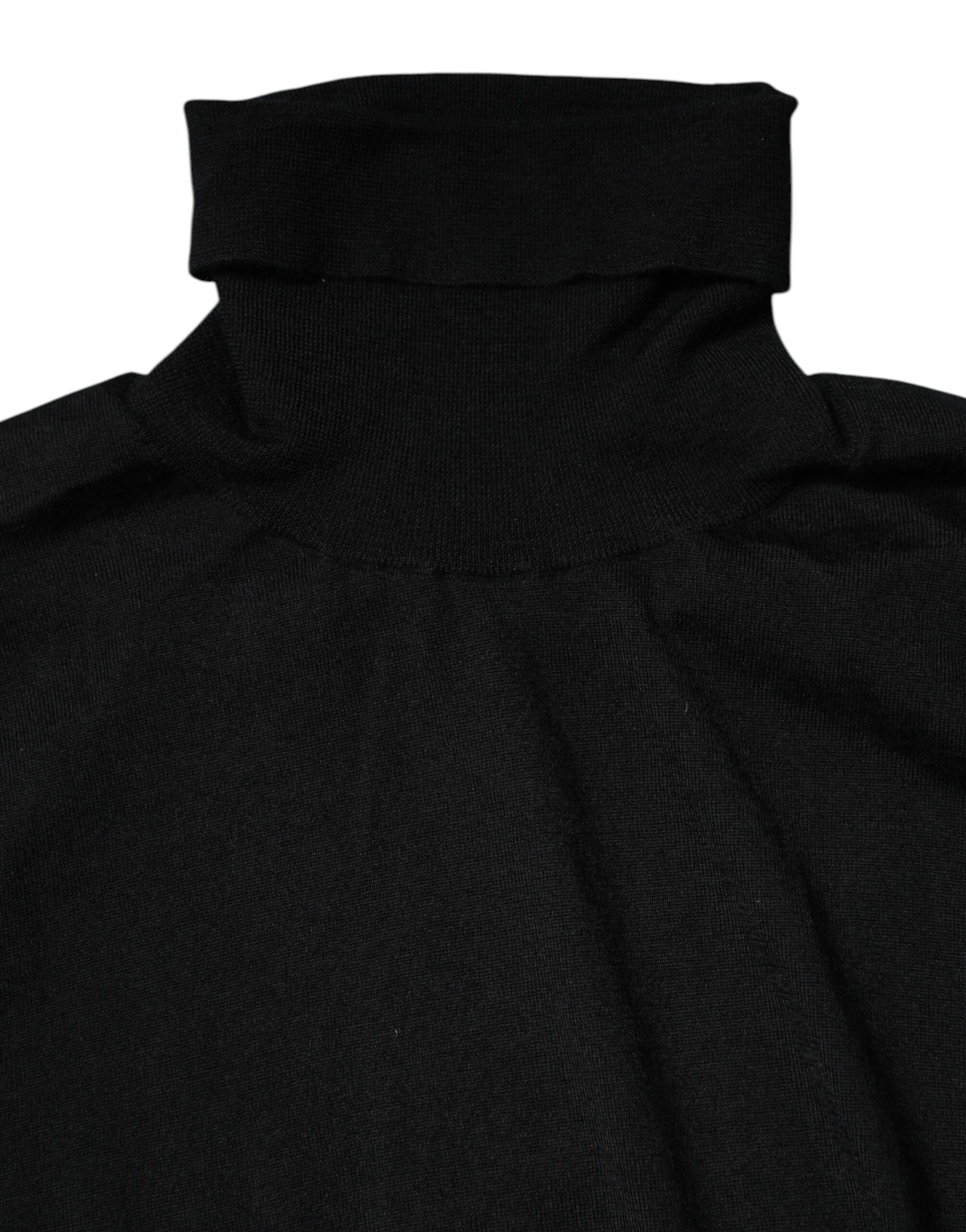 Black Cashmere Knitted Men Pullover Sweater