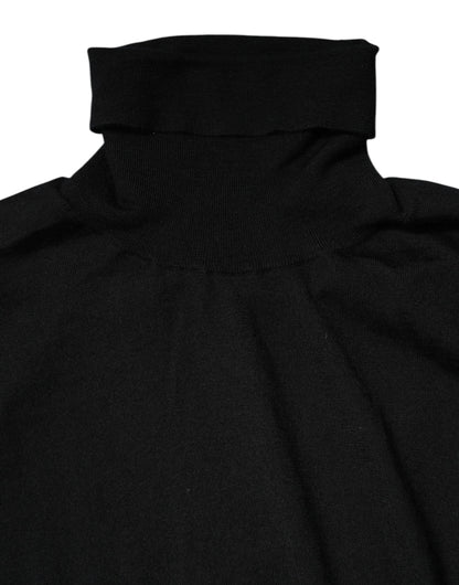 Black Cashmere Knitted Men Pullover Sweater