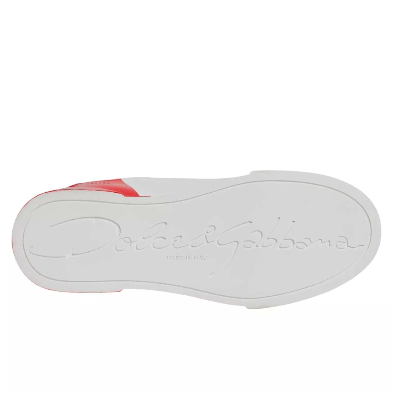 White Red Logo Portofino Sneakers Shoes