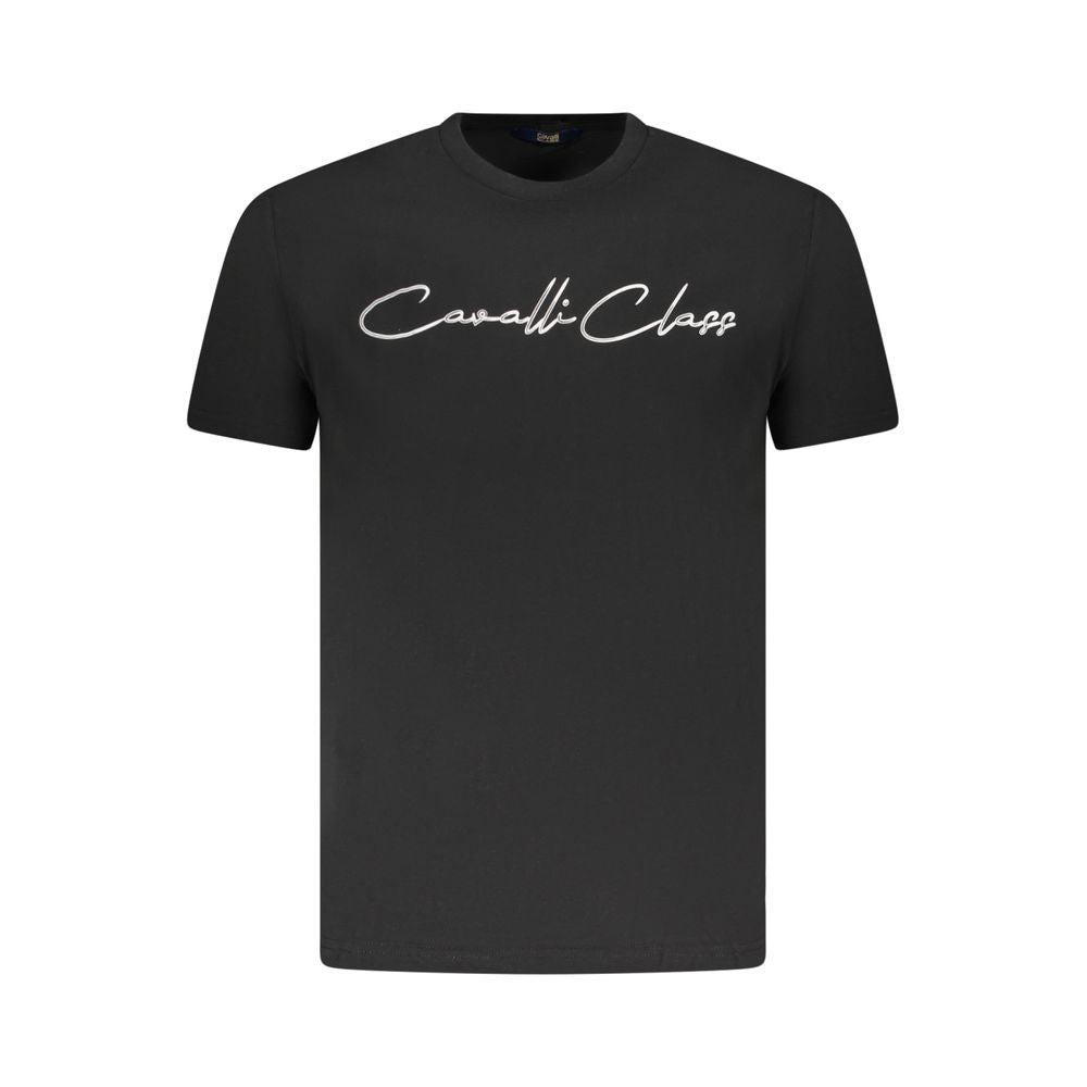 Camiseta negra de algodón para hombre