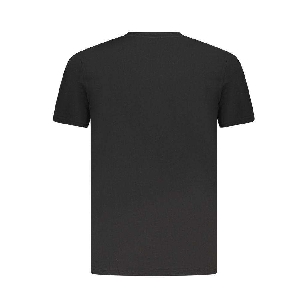 Camiseta negra de algodón para hombre