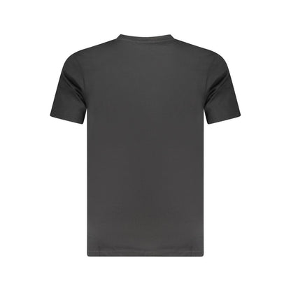 Black Cotton Men T-Shirt