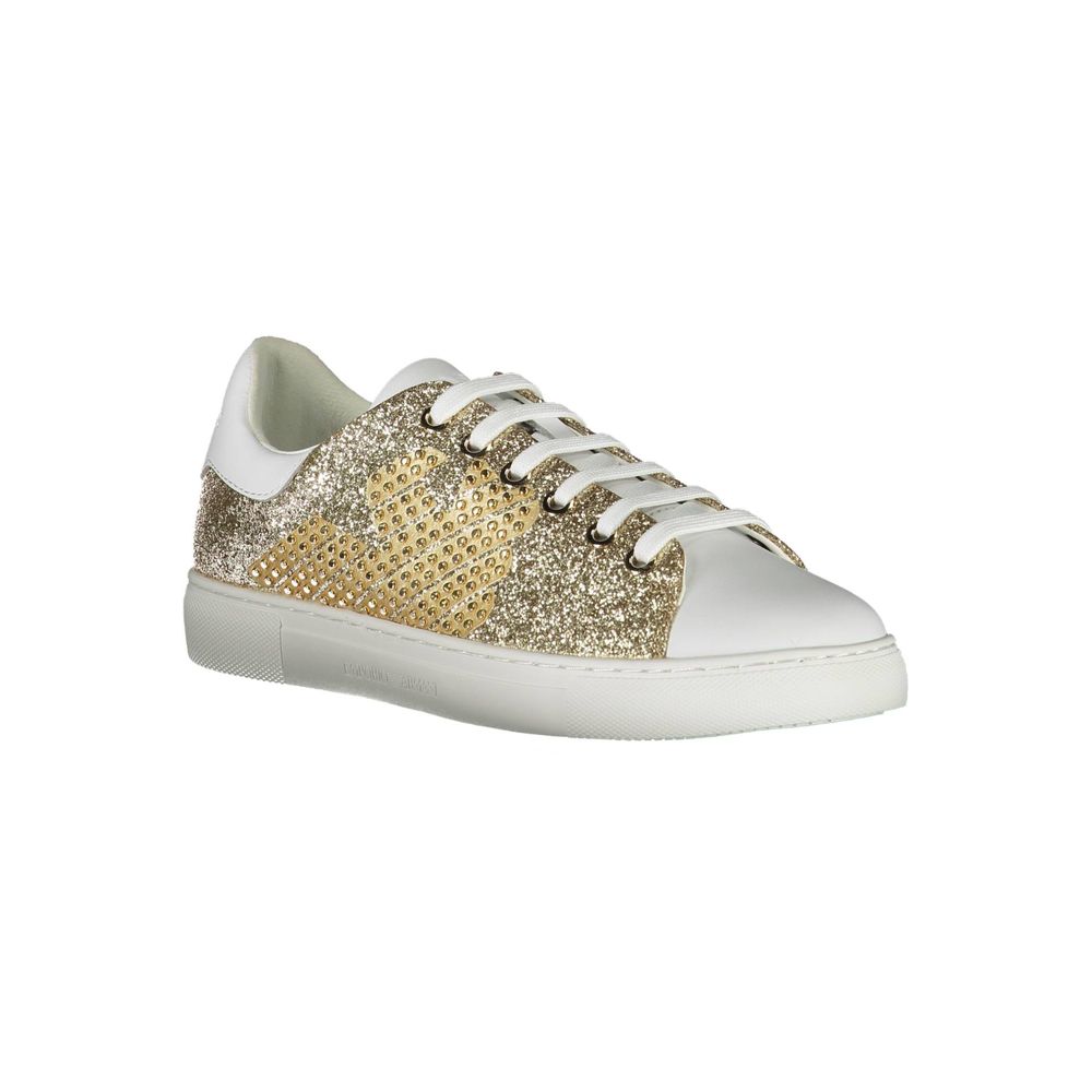 Zapatilla de deporte para mujer en poliéster dorado