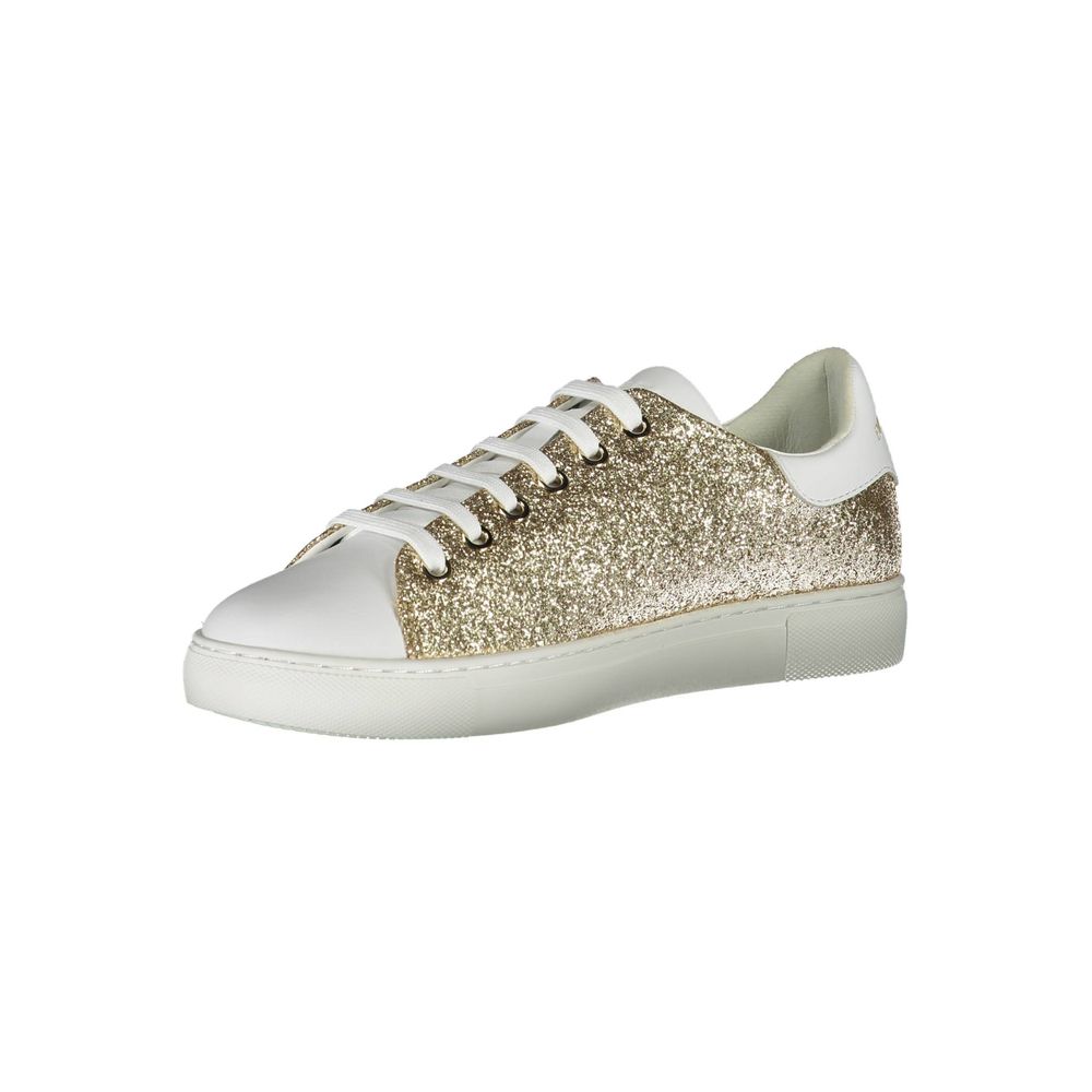 Zapatilla de deporte para mujer en poliéster dorado