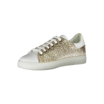 Zapatilla de deporte para mujer en poliéster dorado