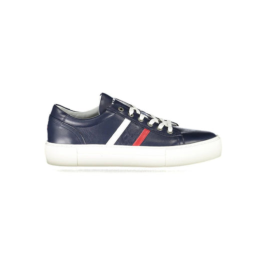 Zapatillas de piel azul para hombre