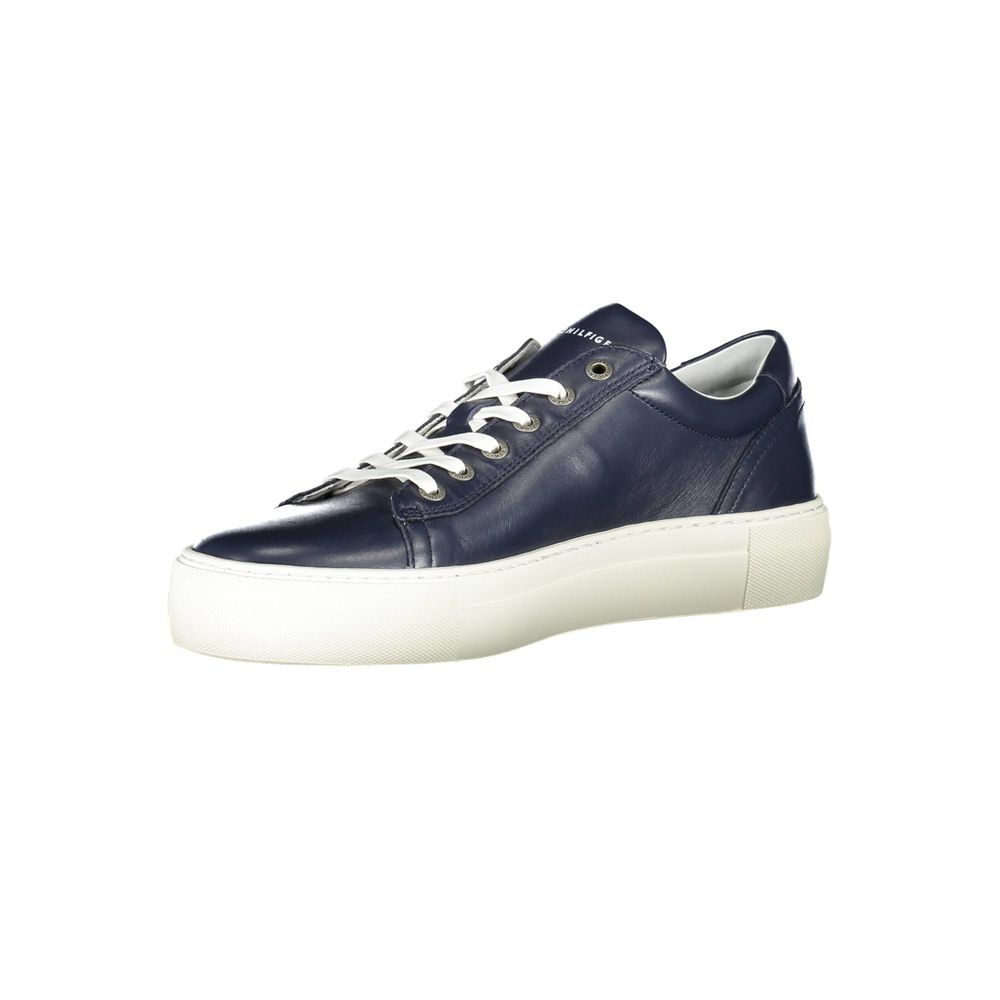 Zapatillas de piel azul para hombre