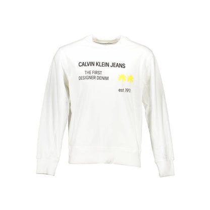 White Cotton Unisex Sweatshirt