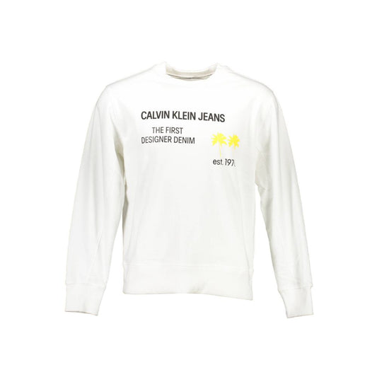 White Cotton Unisex Sweatshirt