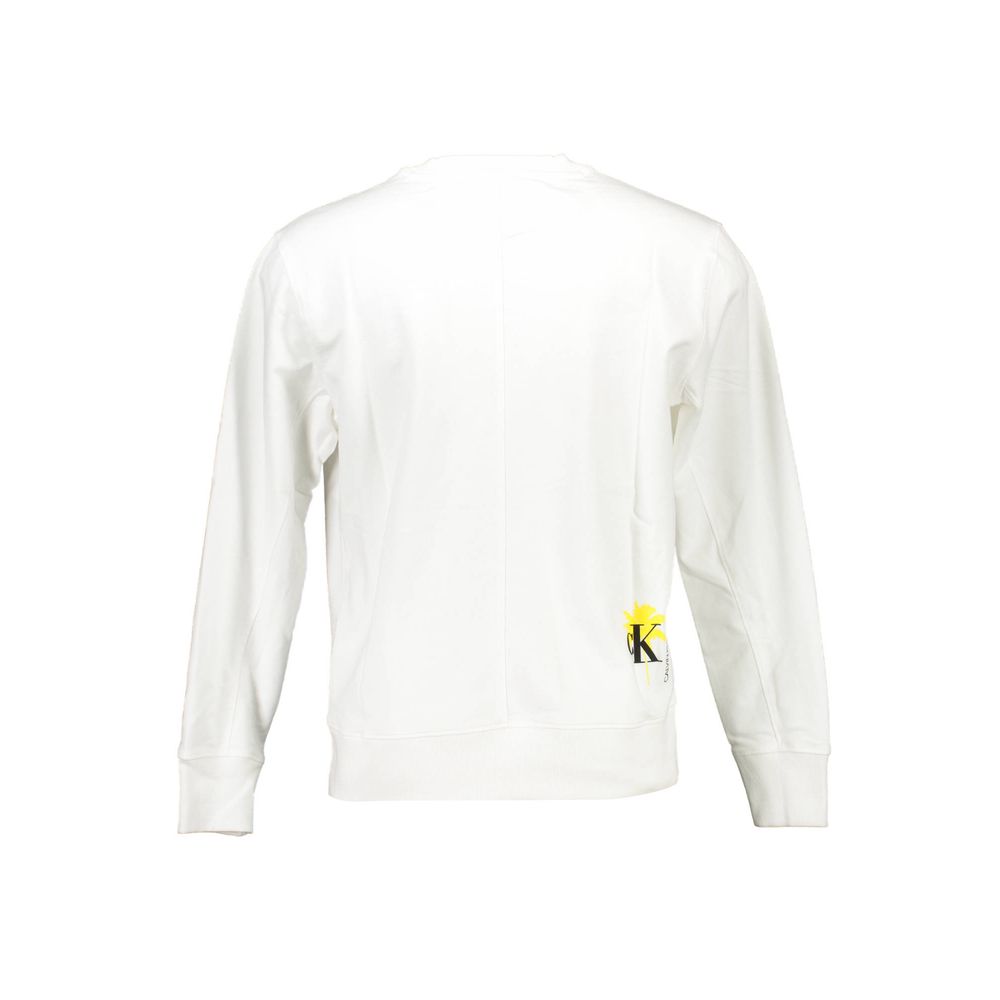 White Cotton Unisex Sweatshirt