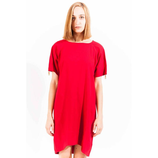 "Vestido de mujer rojo de viscosa"