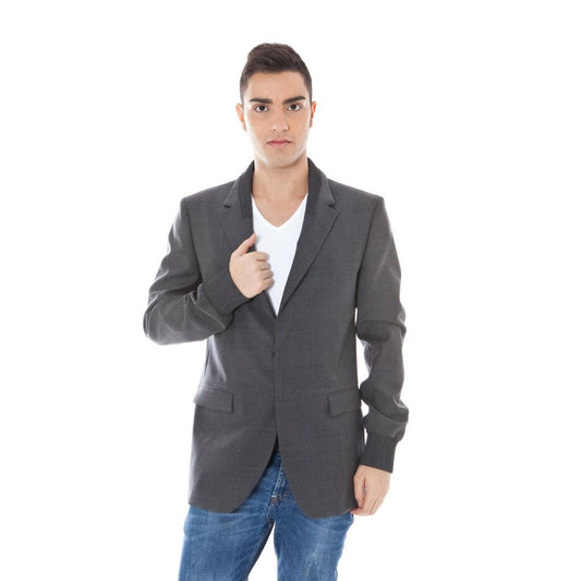 Gray Wool Men Jacket