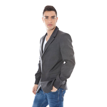Gray Wool Men Jacket