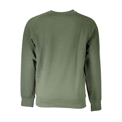 Jersey verde de algodón con cuello redondo