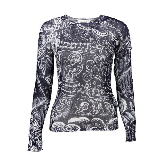 Jersey Viscosa Azul Mujer