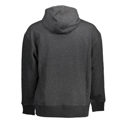 Black Cotton Mens Hoodie