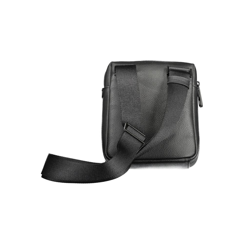 Bolso de hombro para hombre de poliéster negro