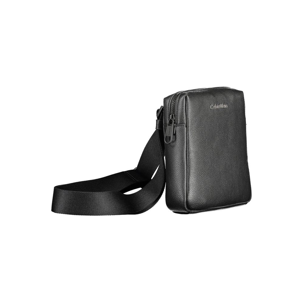 Bolso de hombro para hombre de poliéster negro