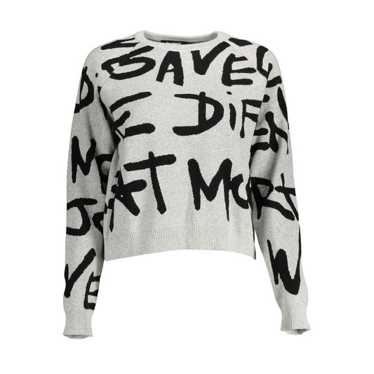 Jersey gris de algodón para mujer