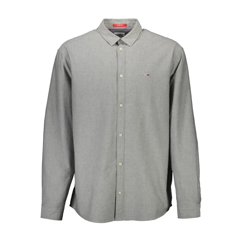 Camisa gris de algodón para hombre
