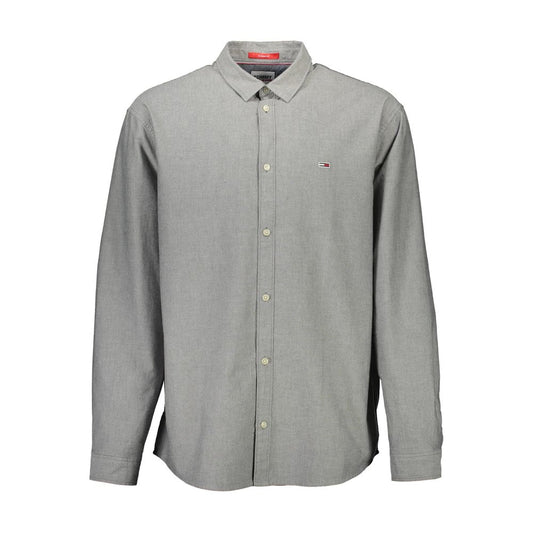 Camisa gris de algodón para hombre
