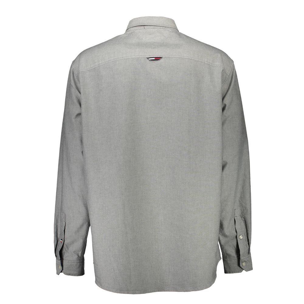 Camisa gris de algodón para hombre