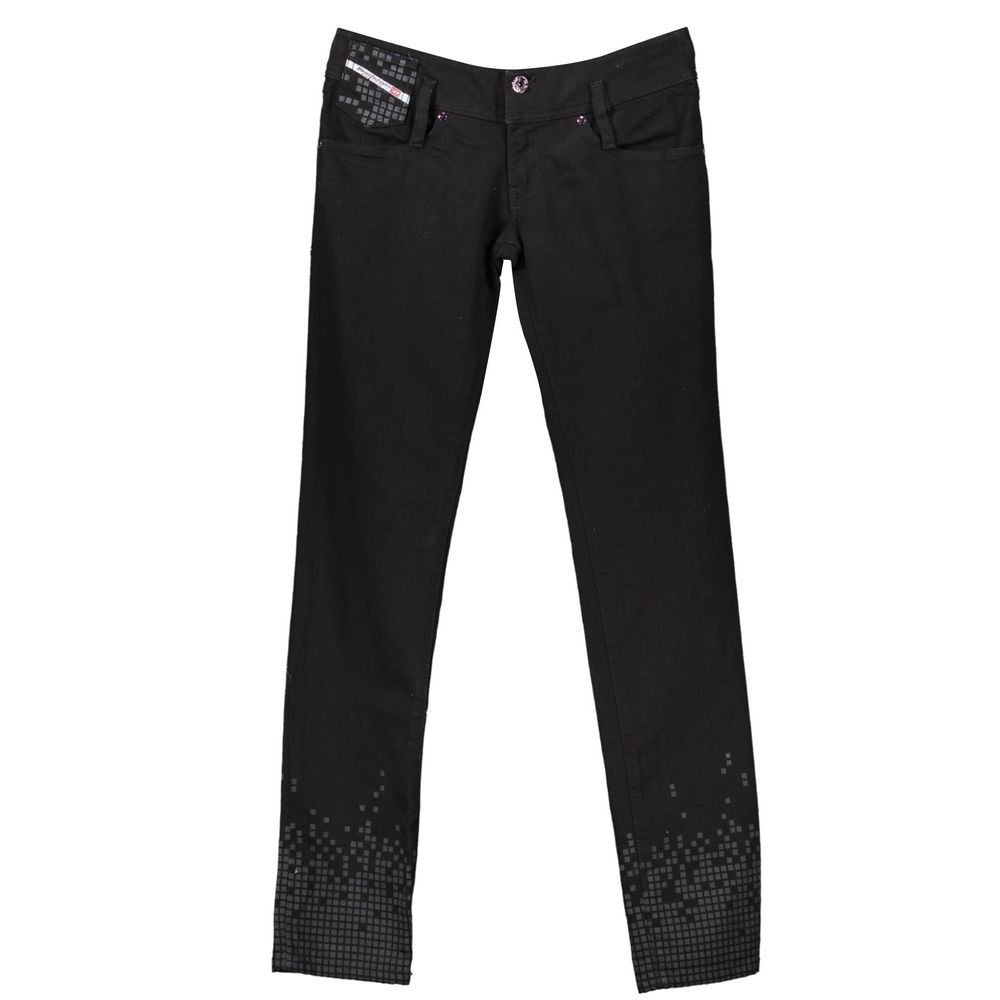 Vaqueros y pantalones negros de algodón