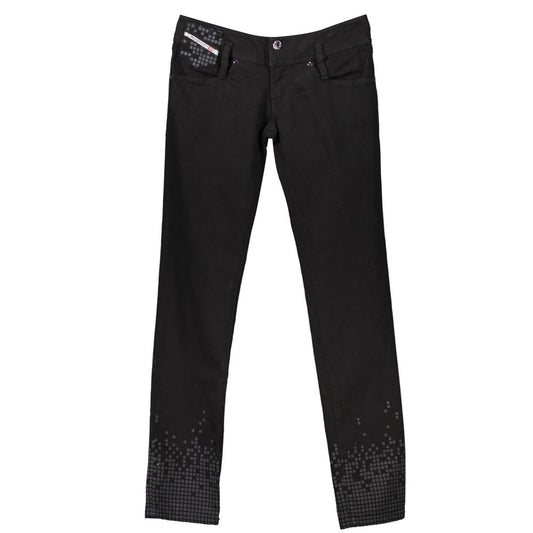 Vaqueros y pantalones negros de algodón