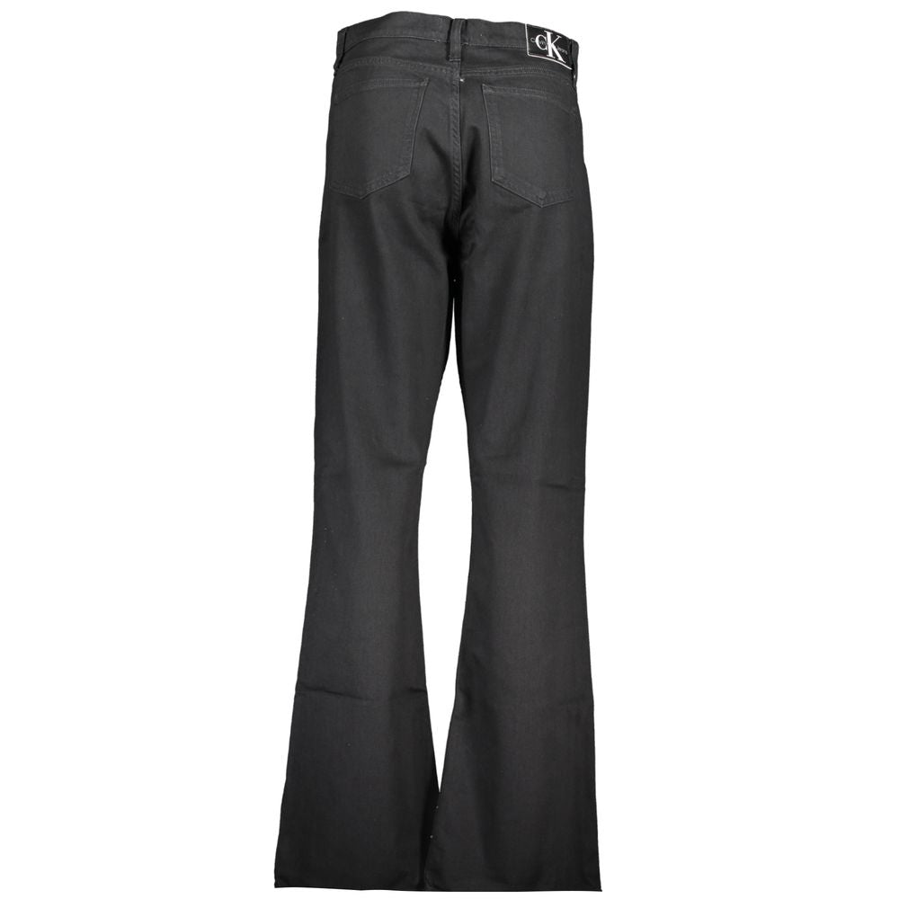 Elegante vaquero orgánico negro de corte bootcut