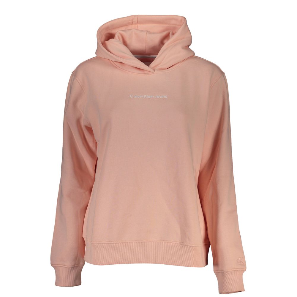 Sudadera polar con capucha rosa chic