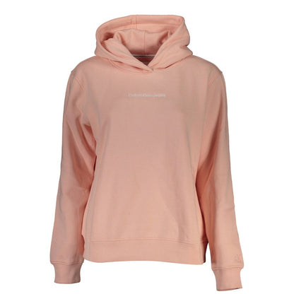 Sudadera polar con capucha rosa chic