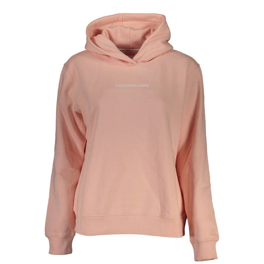 Sudadera polar con capucha rosa chic