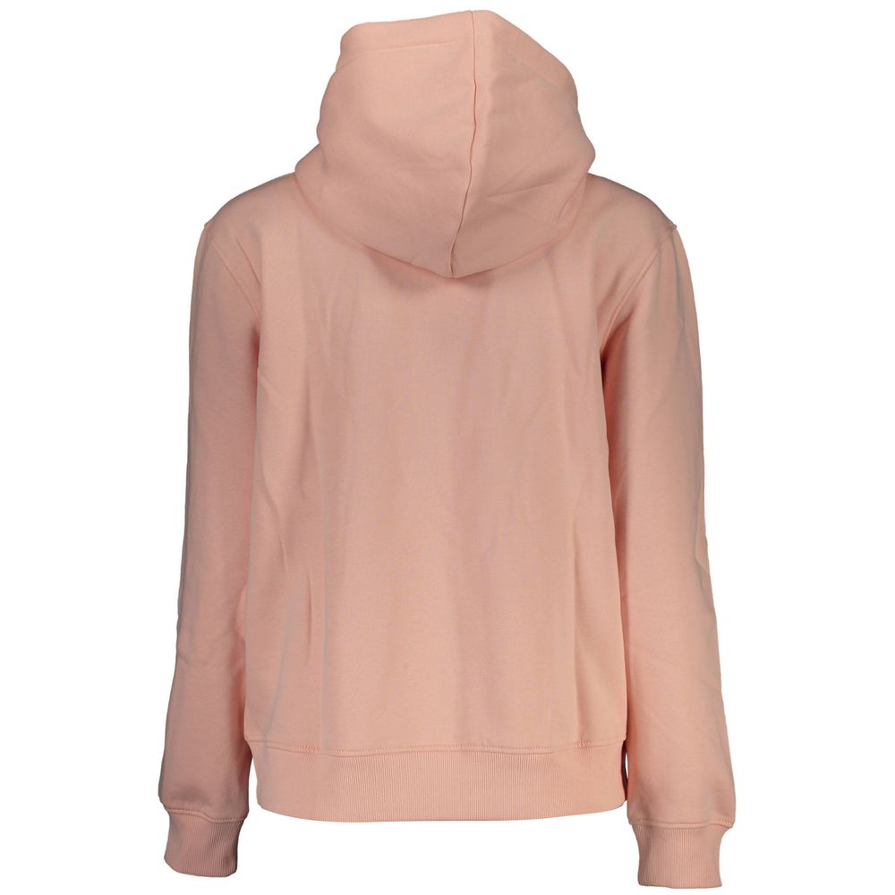 Sudadera polar con capucha rosa chic